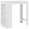 Tavolo Da Bar Con Ripiano Bianco 110x50x103 Cm 13 Tavolo Da Bar Con Ripiano Bianco 110x50x103 Cm -Garden Home tavolo da bar con ripiano bianco 110x50x103 cm