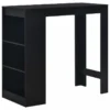 Tavolo Da Bar Con Ripiano Nero 110x50x103 Cm -Garden Home tavolo da bar con ripiano nero 110x50x103 cm