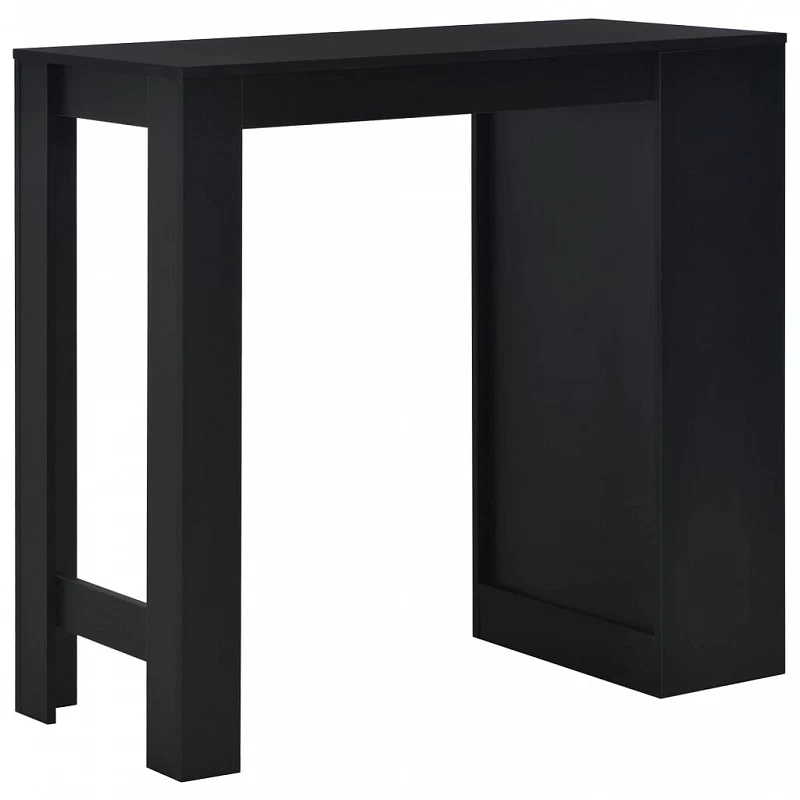 Tavolo Da Bar Con Ripiano Nero 110x50x103 Cm 3 Tavolo Da Bar Con Ripiano Nero 110x50x103 Cm - immagine 3