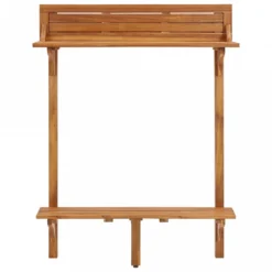 Tavolo Da Bar Da Balcone 90x37x122,5 Cm In Massello Di Acacia -Garden Home tavolo da bar da balcone 90x37x1225 cm in massello di acacia 2