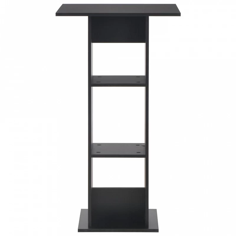 Tavolo Da Bar Nero 60x60x110 Cm 2 Tavolo Da Bar Nero 60x60x110 Cm - immagine 2