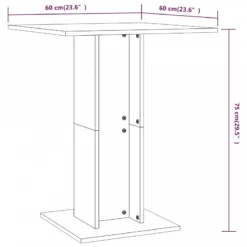 Tavolo Da Bistrot Bianco 60x60x75 Cm In Legno Multistrato 11 Tavolo Da Bistrot Bianco 60x60x75 Cm In Legno Multistrato -Garden Home tavolo da bistrot bianco 60x60x75 cm in legno multistrato 5