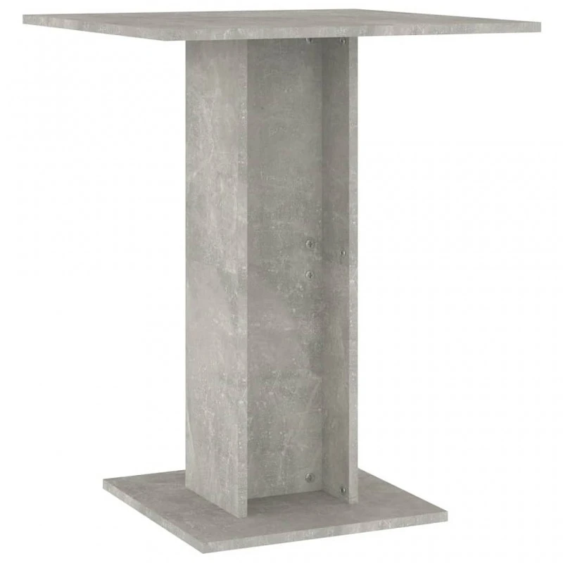 Tavolo Da Bistrot Grigio Cemento 60x60x75 Cm In Truciolato 2 Tavolo Da Bistrot Grigio Cemento 60x60x75 Cm In Truciolato - immagine 2