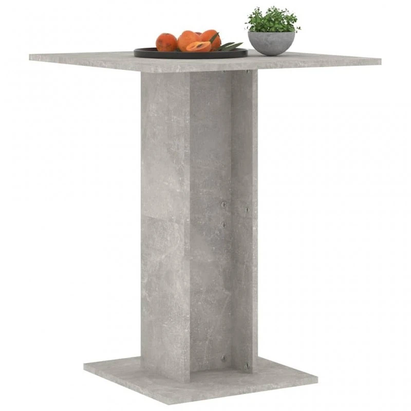 Tavolo Da Bistrot Grigio Cemento 60x60x75 Cm In Truciolato 3 Tavolo Da Bistrot Grigio Cemento 60x60x75 Cm In Truciolato - immagine 3
