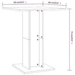 Tavolo Da Bistrot Nero 60x60x75 Cm In Truciolato -Garden Home tavolo da bistrot nero 60x60x75 cm in truciolato 5