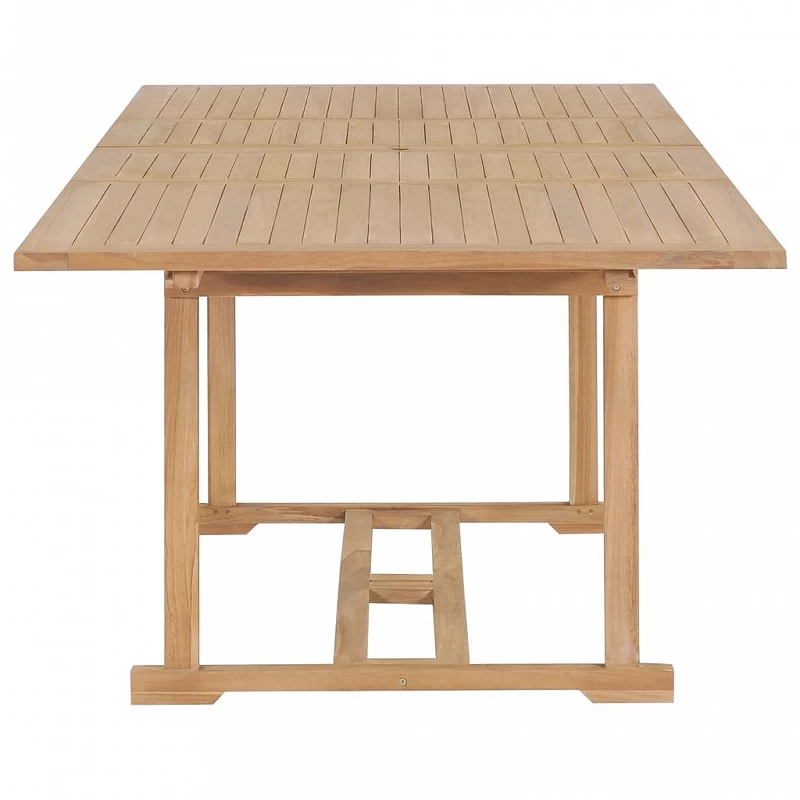 Tavolo Da Giardino Allungabile 180-280x100x75 Cm In Teak 5 Tavolo Da Giardino Allungabile 180-280x100x75 Cm In Teak - immagine 5