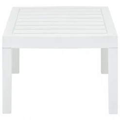 Tavolo Da Giardino Bianco 78x55x38 Cm In Plastica -Garden Home tavolo da giardino bianco 78x55x38 cm in plastica 2