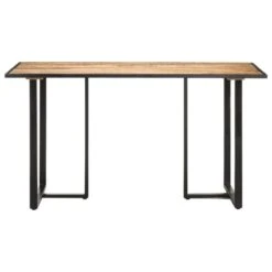 Tavolo Da Pranzo 140 Cm In Legno Di Mango Grezzo -Garden Home tavolo da pranzo 140 cm in legno di mango grezzo 1