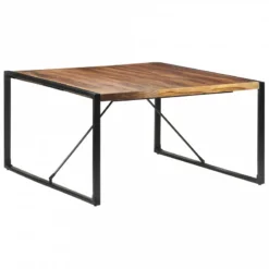 Tavolo Da Pranzo 140x140x75 Cm Legno Massello Finitura Sheesham -Garden Home tavolo da pranzo 140x140x75 cm legno massello finitura sheesham 6