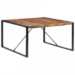 Tavolo Da Pranzo 140x140x75 Cm Legno Massello Finitura Sheesham -Garden Home tavolo da pranzo 140x140x75 cm legno massello finitura sheesham 7