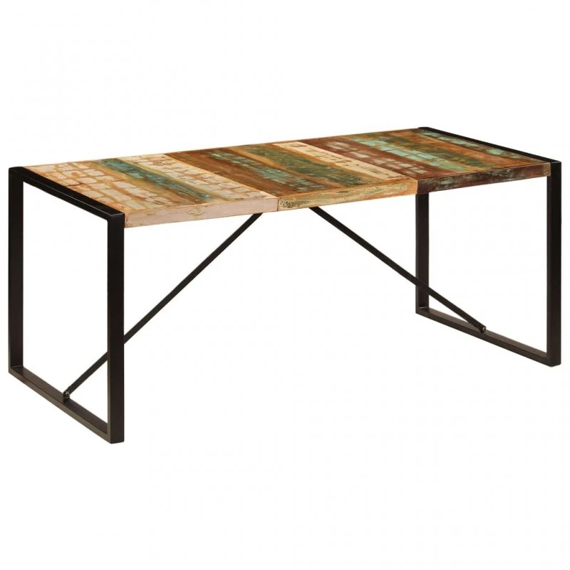 Tavolo Da Pranzo 180x90x75 Cm In Legno Massello Di Recupero 9 Tavolo Da Pranzo 180x90x75 Cm In Legno Massello Di Recupero - immagine 9