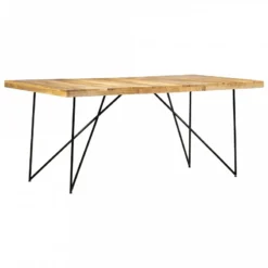 Tavolo Da Pranzo 180x90x76 Cm In Legno Massello Di Mango