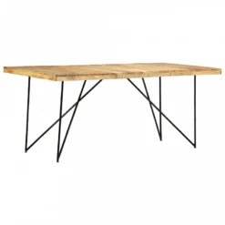 Tavolo Da Pranzo 180x90x76 Cm In Legno Massello Di Mango -Garden Home tavolo da pranzo 180x90x76 cm in legno massello di mango 7