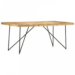 Tavolo Da Pranzo 180x90x76 Cm In Legno Massello Di Mango -Garden Home tavolo da pranzo 180x90x76 cm in legno massello di mango 8