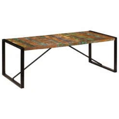 Tavolo Da Pranzo 220x100x75 Cm Legno Massello Di Recupero 17 Tavolo Da Pranzo 220x100x75 Cm Legno Massello Di Recupero -Garden Home tavolo da pranzo 220x100x75 cm legno massello di recupero 7