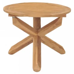 Tavolo Da Pranzo Da Giardino Ø90x75cm In Legno Massello Di Teak -Garden Home tavolo da pranzo da giardino o90x75cm in legno massello di teak 1