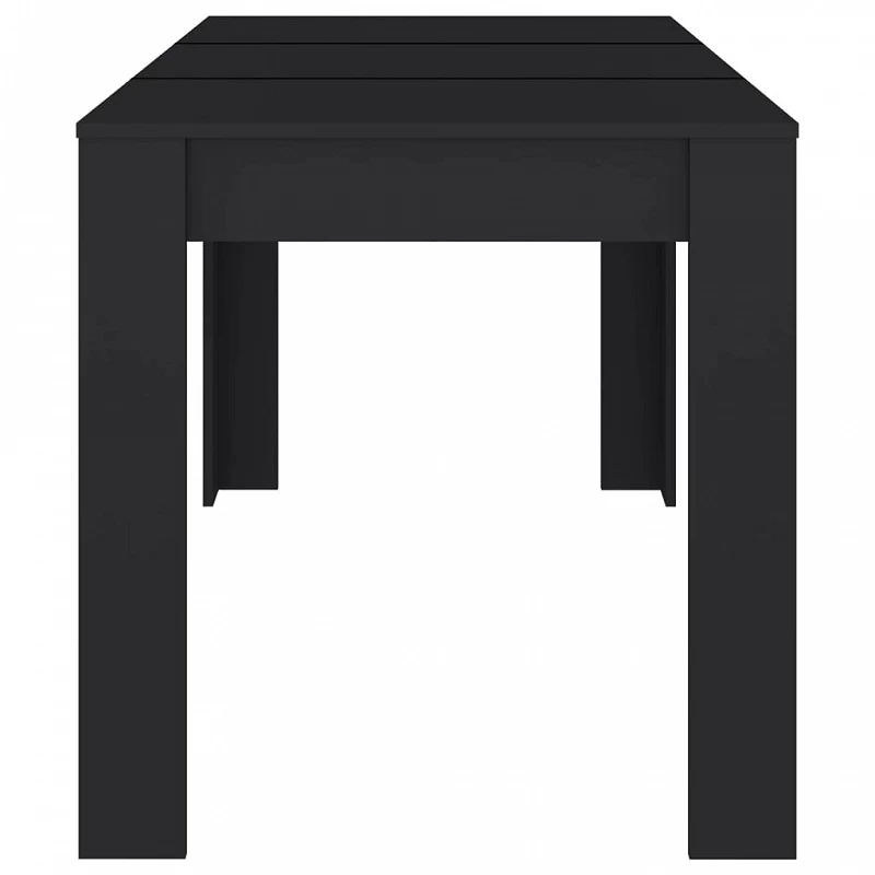 Tavolo Da Pranzo Nero 140x74,5x76 Cm In Truciolato 4 Tavolo Da Pranzo Nero 140x74,5x76 Cm In Truciolato - immagine 4