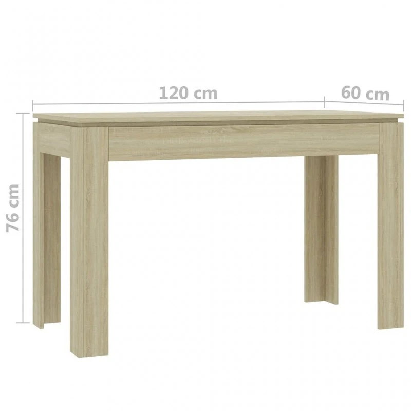 Tavolo Da Pranzo Rovere Sonoma 120x60x76 Cm In Truciolato 6 Tavolo Da Pranzo Rovere Sonoma 120x60x76 Cm In Truciolato - immagine 6