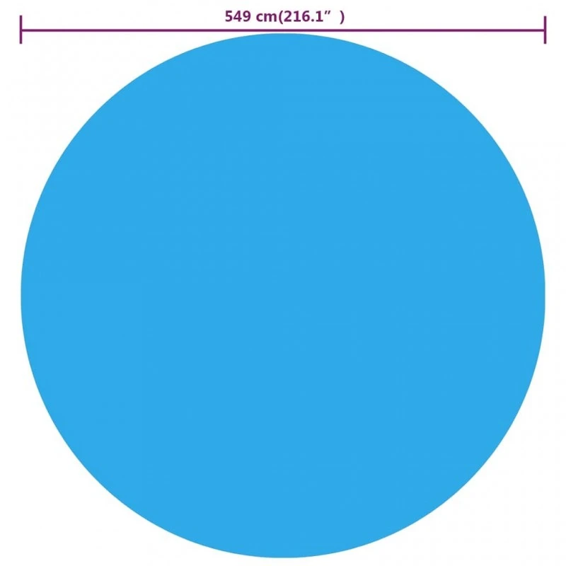 Telo Copripiscina Solare Copertura Rotonda PE 549 Cm Blu 3 Telo Copripiscina Solare Copertura Rotonda PE 549 Cm Blu - immagine 3