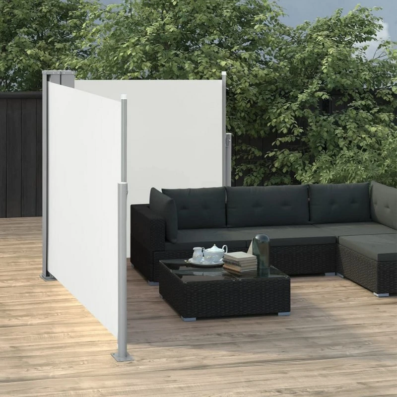 Tenda Da Sole Laterale Retrattile Crema 120x600 Cm 3 Tenda Da Sole Laterale Retrattile Crema 120x600 Cm - immagine 3