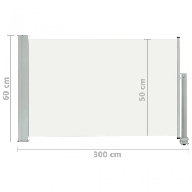Tenda Laterale Retrattile Per Patio 60x300 Cm Crema 7 Tenda Laterale Retrattile Per Patio 60x300 Cm Crema - immagine 7