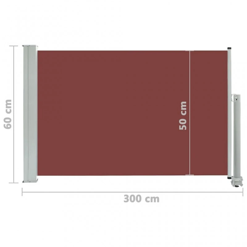 Tenda Laterale Retrattile Per Patio 60x300 Cm Marrone 7 Tenda Laterale Retrattile Per Patio 60x300 Cm Marrone - immagine 7