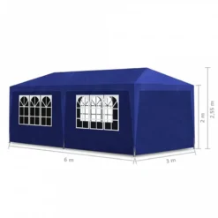 Tenda Per Feste 3x6 M Blu 11 Tenda Per Feste 3x6 M Blu -Garden Home tenda per feste 3x6 m blu 5