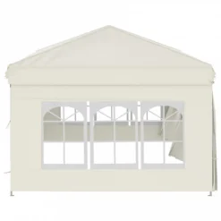 Tenda Per Feste Pieghevole Con Pareti Laterali Crema 3x6 M -Garden Home tenda per feste pieghevole con pareti laterali crema 3x6 m 3