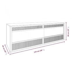 Terrario In Legno Multistrato 144x46x48 Cm -Garden Home terrario in legno multistrato 144x46x48 cm 5