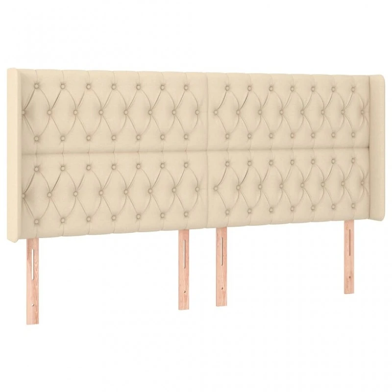 Testiera A LED Crema 203x23x118/128 Cm In Tessuto 3 Testiera A LED Crema 203x23x118/128 Cm In Tessuto - immagine 3