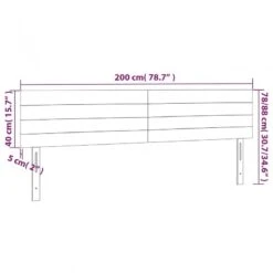 Testiera A LED Grigio Scuro 200x5x78/88 Cm In Velluto -Garden Home testiera a led grigio scuro 200x5x78 88 cm in velluto 5
