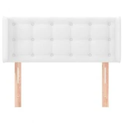 Testiera Ad Orecchio Bianca 103x16x78/88 Cm In Similpelle -Garden Home testiera ad orecchio bianca 103x16x78 88 cm in similpelle 2