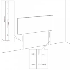 Testiera Ad Orecchio Grigio Chiaro 83x23x118/128 Cm In Tessuto -Garden Home testiera ad orecchio grigio chiaro 83x23x118 128 cm in tessuto 5
