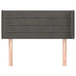 Testiera Ad Orecchio Grigio Scuro 103x16x78/88 Cm In Velluto -Garden Home testiera ad orecchio grigio scuro 103x16x78 88 cm in velluto 2
