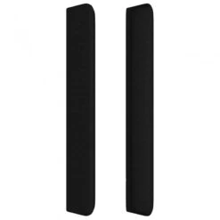 Testiera Ad Orecchio Nera 203x16x118/128 Cm In Tessuto -Garden Home testiera ad orecchio nera 203x16x118 128 cm in tessuto 3