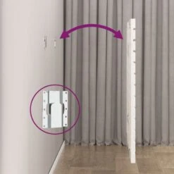 Testiera Da Parete Bianca 206x3x91,5 Cm Legno Massello Di Pino -Garden Home testiera da parete bianca 206x3x915 cm legno massello di pino 5