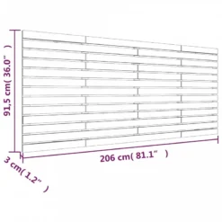 Testiera Da Parete Miele 206x3x91,5cm In Legno Massello Di Pino -Garden Home testiera da parete miele 206x3x915cm in legno massello di pino 7