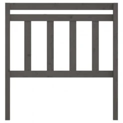 Testiera Letto Grigia 81x4x100 Cm In Legno Massello Di Pino -Garden Home testiera letto grigia 81x4x100 cm in legno massello di pino 2