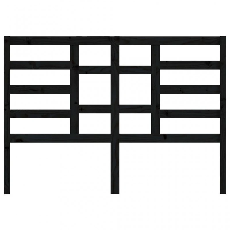 Testiera Per Letto Nera 146x4x104 Cm In Legno Massello Di Pino 4 Testiera Per Letto Nera 146x4x104 Cm In Legno Massello Di Pino - immagine 4