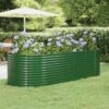 Letto Giardino Acciaio Verniciato A Polvere 249x100x68 Cm Verde -Garden Home vaso da giardino acciaio verniciato polvere 249x100x68cm verde