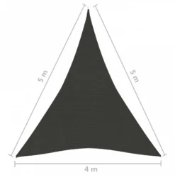 Vela Parasole 160 G/m² Antracite 4x5x5 M In HDPE -Garden Home vela parasole 160 g m antracite 4x5x5 m in hdpe 5