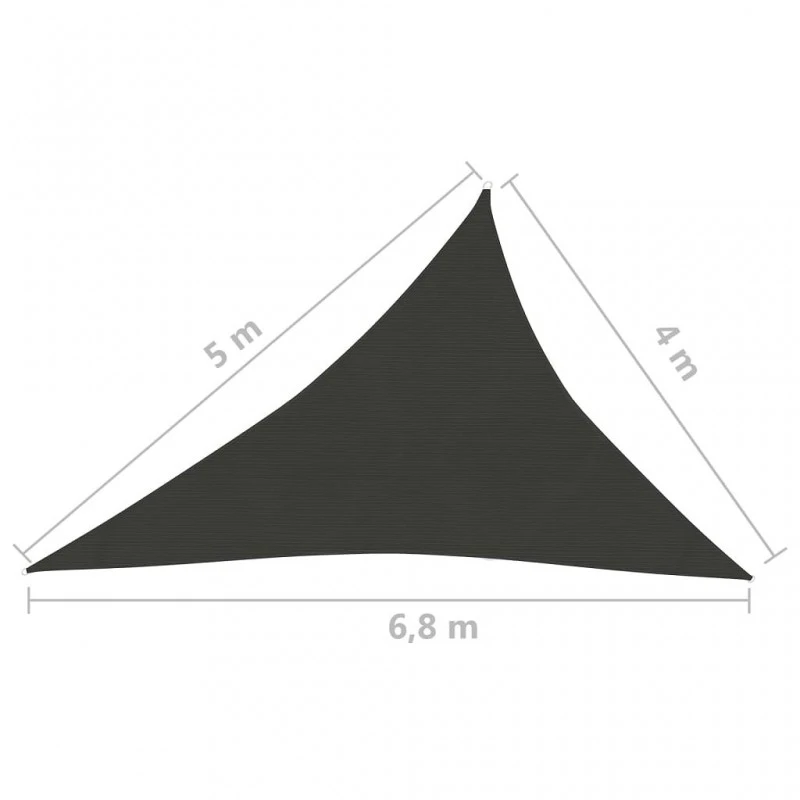 Vela Parasole 160 G/m² Antracite 4x5x6,8 M In HDPE 6 Vela Parasole 160 G/m² Antracite 4x5x6,8 M In HDPE - immagine 6