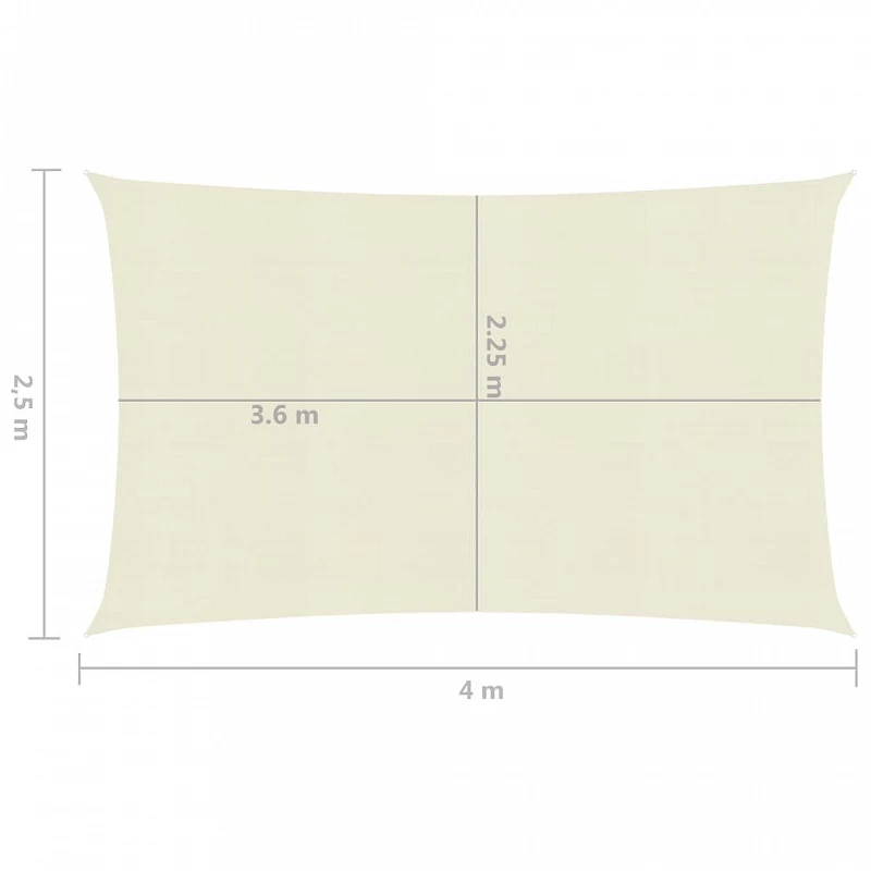 Vela Parasole 160 G/m² Crema 2,5x4 M In HDPE 6 Vela Parasole 160 G/m² Crema 2,5x4 M In HDPE - immagine 6