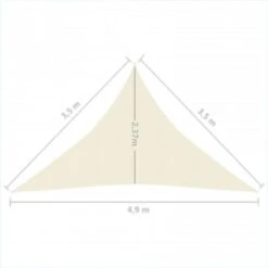 Vela Parasole 160 G/m² Crema 3,5x3,5x4,9 M In HDPE -Garden Home vela parasole 160 g m crema 35x35x49 m in hdpe 5