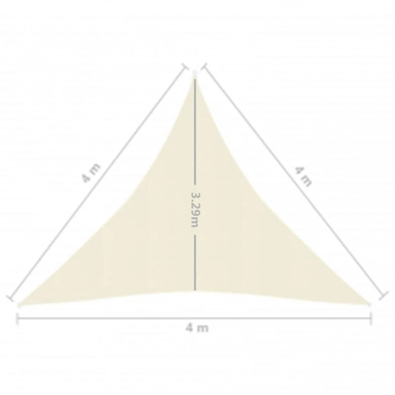 Vela Parasole 160 G/m² Crema 4x4x4 M In HDPE 6 Vela Parasole 160 G/m² Crema 4x4x4 M In HDPE - immagine 6