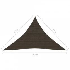 Vela Parasole 160 G/m² Marrone 3,5x3,5x4,9 M In HDPE -Garden Home vela parasole 160 g m marrone 35x35x49 m in hdpe 5