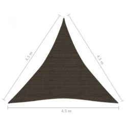 Vela Parasole 160 G/m² Marrone 4,5x4,5x4,5 M In HDPE -Garden Home vela parasole 160 g m marrone 45x45x45 m in hdpe 5