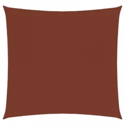 Vela Parasole In Tela Oxford Quadrata 5x5 M Terracotta