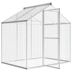 Voliera Da Giardino In Alluminio 178x122x194 Cm -Garden Home voliera da giardino in alluminio 178x122x194 cm 2